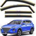 in-Channel Window Rain Guards Fit for 2019 2020 2021 2022 2023 Hyundai Santa Fe 5-Seats (Not for XL 7-Seats),Visors Vent Visors Window Deflector Vent Shades Car Accessories -4 pcs