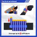 POKONBOY 2 Pack Toy Foam Blaster Gun, Blaster Toy Gun with 2 Wristbands and 80 Pcs Refill Darts 6-Dart Rotating Drum Toy Blaster Compatible with Nerf Gun Birthday Gift for Kids Age 6+