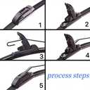 10 x Premium All-Season Windshield Wiper Blades – Streak-Free, Quiet Performance | Durable Rubber, Easy Installation, Fits Most Cars (22''+22'')