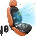 Cooling Car Seat Cover with Massage,12v-24v Cooling Car Seat Cushion for Summer Driving,Ventilated Car Seat Cover with Air Conditioning System for SUV Truck Universal Fit