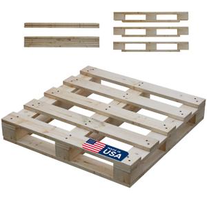 48x48x5 Wooden Pallet Kit, Heavy-Duty Industrial Grade Pinewood, Unassembled Flat-Pack, Stackable & Reusable, Lightweight Floor Pallet, Warehouse, Supermarket & Indoor Storage, 1 Pcs