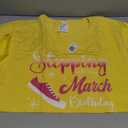Stepping into My March Birthday Women Girls March Bday Party T-Shirt, Medium