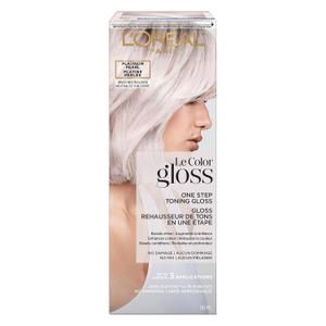 LOreal Paris Le Color Gloss One Step In-Shower Toning Hair Gloss for Bleached Hair, Neutralizes Brass, Conditions & Boosts Shine, Platinum Pearl, 4 Ounce