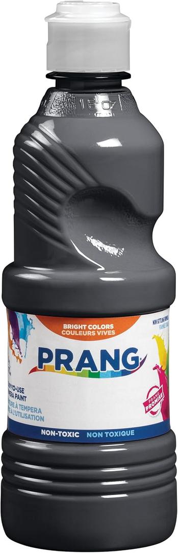 Prang Ready-to-Use Tempera Paint, Black, 16 Oz., 2 Count