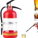 2L Whiskey Decanter, Portable Fire Extinguisher Container Funny Beer Dispenser for Home Party Beer Dispenser Barrels Bar Beverage Liquor Rack Machine for Wine Spirits Drinks, Red