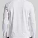 qualidyne Men's Sun Shirt Long Sleeve, 4-Way Stretch Quick Dry Lightweight Rash Guard for Fishing Running Hiking White, XL