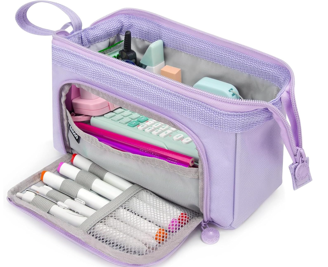 HVOMO Pencil Case Large Capacity Pencil Pouch Handheld Pen Bag Cosmetic Gift for Office School Teen Girl Boy Men Women Adult (Blue)