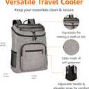 Amazon Basics Insulated Cooler Backpack, Leak-Proof, 30 Can Capacity, Portable Soft Sided Cooler, Keeps Cold for Hours, Gray