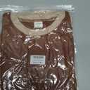 Besshopie Womens Long Sleeve Shirts Crewneck Casual Tunic Tops Fall Fashion Outfits (Brown, M)
