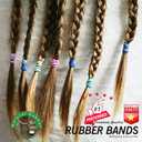 2 x Beauty Town Hair Tie Rubber Bands - 1000pcs/500pcs Soft Stretchy Elastic Bands for Braids, Ponytails & Bun