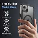 jaroco Magnetic for iPhone 15 Case, [Compatible with MagSafe][Military Grade Drop Protection][Heavy Duty Protection][Non-Slip][Shockproof] 2-Layer Durable Bumper Phone Case 6.1''- Black