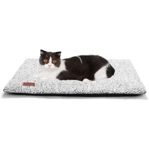 Self-Warming Cat Bed Self-Heating Cat Dog Mat 24 x 18 inch Extra Warm Thermal Pet Pad for Indoor Outdoor Pets with Removable Cover Non-Slip Bottom Washable Non-Electric (A-Light Gray)