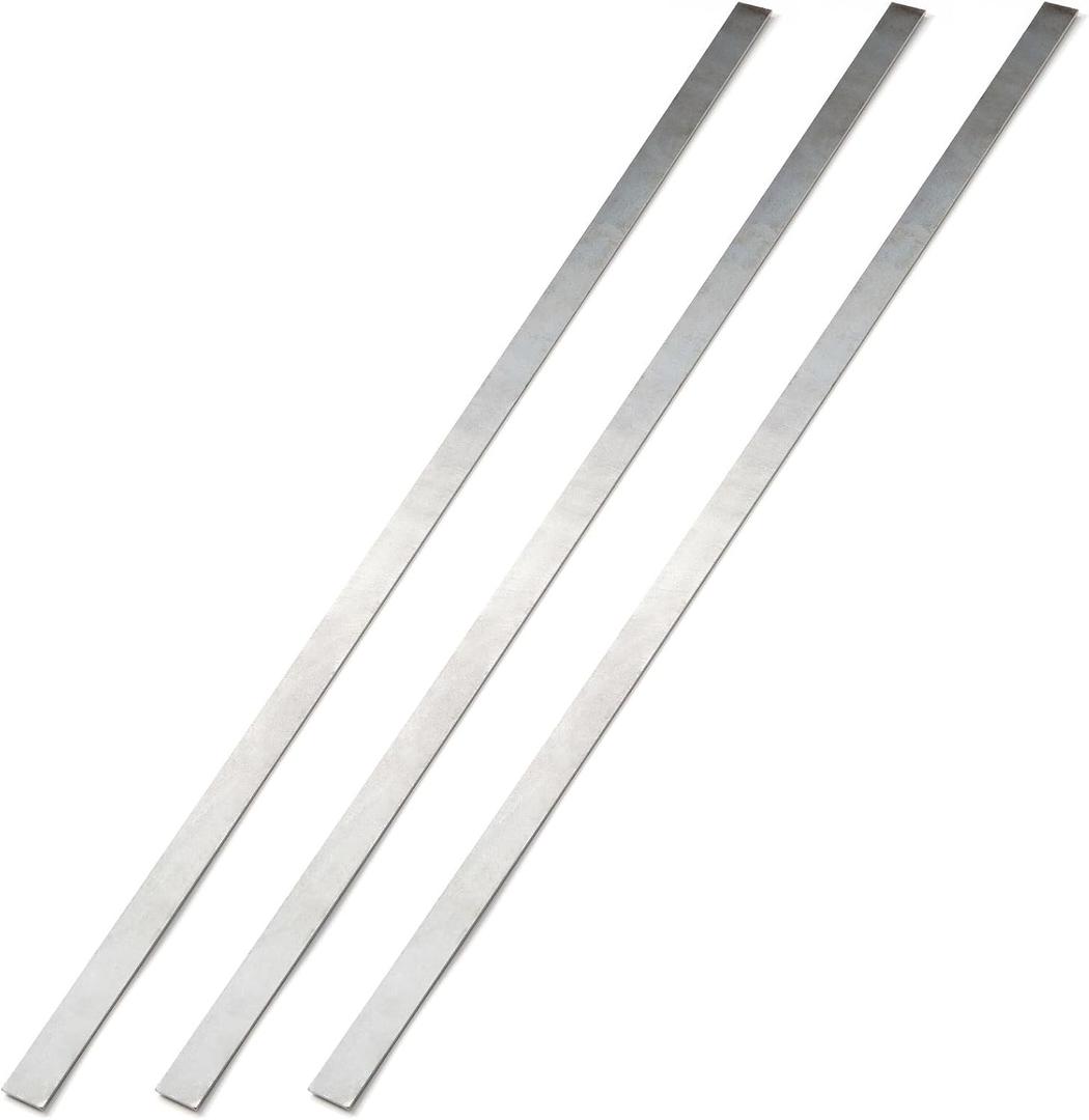 Blulu 3 Pcs 36" x 1" x 1/8" Hot Rolled Steel Flat Bar Solid Flat in Steel for Construction Industrial Applications Reinforcement Base Plates