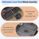 WD28X27241 Dishwasher Rack Carrier and Roller Kit Compatible with GE Dishwasher Baskets Lower Rack Wheels Assembly L and R Side, Replace WD12X10438 WD12X10439 WD12X10446 WD12X10447 WD12X22656 (2 Pack)