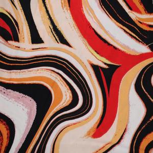 60" Wide Printed 4-Way Stretch Venezia Polyester Spandex Fabric by The Yard for Apparel, Headbands, Decorations, Activewear, Maternity Wear, School & DIY Crafts (Black Red Lemon)