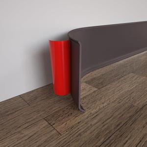 COUKIU Flexible Baseboard Molding Trim, 6 Inch x 60 Feet Self-Adhesive Vinyl Wall Base Cove Base, Peel and Stick Rubber Wall Base Moulding Trim(S152, Brown)