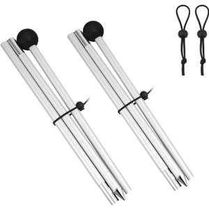 2 Packs Replacement Beach Tent Poles,Aluminum Canopy Foldable Poles for Camping, Hiking,Outdoor Sport Activities