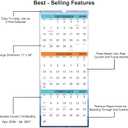 2026-2027 Wall Calendar - April 2026 - July 2027, 3-Month Display Vertical Calendar 2026-2027, Calendar Planner, 11" x 26", Large, Lay- Flat, Perfect for Your Busy Schedule