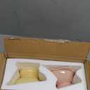 Hushee 2 Pcs Ceramic Raised Cat Bowls 7 oz Flower Shaped Cat Food Dish Stress Free on Neck and Spine Dishwasher Safe Feeding Bowls for Small Kitten