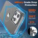 zapica Magnetic for iPhone 14 Pro Max Case, [Compatible with MagSafe] [Military Grade Drop Protection] Translucent Matte Shockproof Anti-Scratch Phone Cover, Dark Gray
