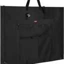 Nicpro Large Size Art Portfolio Case, Artist Portfolio Tote Bag with Leather Corners & Side Widening, Waterproof Storage Portfolio Folder with 3 Pockets for 32'' x 42'' Poster Canvas Sketching Drawing