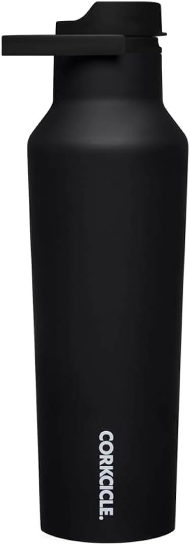 Corkcicle Sport Canteen Insulated Tumbler, Matte Black, 20 oz  Reusable Water Bottle Keeps Beverages Cold for 25 Hours & Hot 12 Hours  Cupholder Friendly Tumbler with Screw-On Cap
