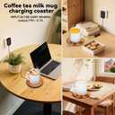 Charging Coaster 2 Compatible with Temperature Control Smart Mug 2,Mug1,Cisain Mug Power Cord for Em/BER Smart Temperature Control Mugs(Copper)