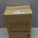 4Light Bathroom Light Fixtures, Matte Black Modern Vanity Lights Over Mirror with Clear Glass Shade, Bathroom Wall Lamp for Mirror Kitchen Living Room Hallway Cabinet Porch Bedroom Reading room