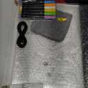 Portable LED Note Board with Colors, Rechargeable 16-inch 7 Light Effects Doodle Glow Memo Message Dry Erase Drawing Lumi Board with Stand for Gift/Classroom/Office/Kids, 5 Markers & Sketchbook