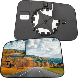 LOIYLLEN Driver Side Mirror Replacement for Ford Edge 2007 2008 2009 2010, for Lincoln MKX 2007 2008 2009 2010  Left Side Mirror Glass, Rear View Mirrors Glass with Power Heated