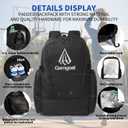 Pro Basketball Bag with Size 14 Shoe Compartment & Detachable Ball Mesh,Large Basketball Backpack for Boys with Wet Dry Separation,Insulated Cooler Pocket,Best for Basketball,Soccer,Volleyball