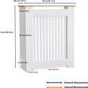 Wisfor Deep Tall Radiator Cover Cabinet: External 36.4inch Height Heater Covers with Natural Wood Texture Top - Inner 35.6inch Thickened MDF Radiator Shelf for Home (Vertical-S 35.6x27.9x7.1in)