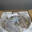 20" Chandelier Fan Bladeless Ceiling Fan with Light, Boho Fandelier Caged Ceiling Fans with Lights and Remote, Modern Flower Ceiling Fan with Light for Girl's Bedroom, Living Room