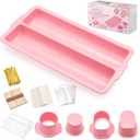 Cakesicle Cutter, Cakesicle Mold Set with 9in Tray, Cake Pop Mold with Acrylic Stand, 150 Sticks, 100 Bags and 100 Twist Ties, Baking Tools for Easter Home Birthday Parties Wedding Desserts