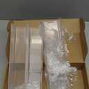 PMMASTO Adhesive Acrylic Spice Rack Organizer for Wall with 2 Nano Double Sided Tape, Spice Shelf Organization for Kitchen Cabinet Door/Pantry Door, Wall Mount Seasoning Rack (Clear-4 Pack)