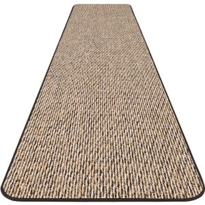 House, Home and More Skid-Resistant Carpet Runner - Black Ripple - 12 Feet X 27 Inches
