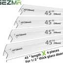 4-Pack Frameless Shower Door Side Seal Strip Shower Door Bottom Sweep Seal for 1/2 Inch Thick Glass, Vertical H-Type Glass Door Seal Stop Leaks. (4-Pack x 45" Length)
