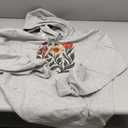 Vintage Floral Illustration Foxglove Daisy Tulip Design Pullover Hoodie (Gray, M)