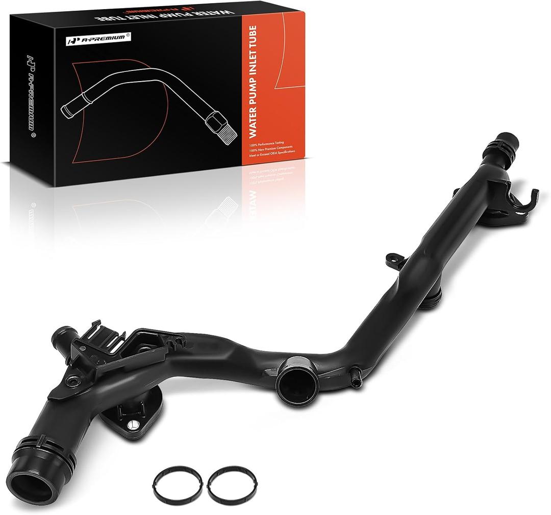 A-Premium Engine Coolant Radiator Pipe Water Hose Compatible with Audi A6 Quattro A7 Quattro 2012-2015, S4 2013-2015, S5 2013-2017, SQ5 2014-2017 & Volkswagen Touareg 2011-2015, Replace # 06E121045AA