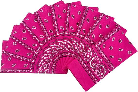 Vamqor 100% Cotton 10 Pack Fine Bandanas