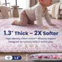 Baby Play Mat for Floor - 79x59 Inches 1.3" Thick Elasti-Foam Playpen Mat for Toddlers Infant Kids, Water-Repellent Nursery Rug, Non-Slip Backing for Crawling & Tummy Time, Isfahan