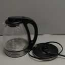 Hamilton Beach Glass Electric Tea Kettle, Water Boiler & Heater, 1 Liter, 1500 Watts for Fast Boiling, BPA Free, Cordless Serving, Auto-Shutoff & Boil-Dry Protection, Soft Blue LED (40930)