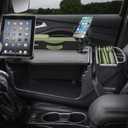AutoExec Efficiency FileMaster Car Desk for Your Vehicle Workstation and Mobile Office, Black with Phone Mount, Tablet Mount and Phone Vent Clip