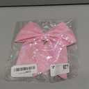 Large Glitter Cheer Bows Clips, Jumbo Big 7 Inch Cheerleading Sequin Hair Bow Hair Accessories for Teens Girls Football Sports Cheerleader Outfit Uniform (Pink)