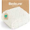Bedsure Throw Blanket for Couch - White Super Soft Cozy Summer Blankets for Women Gift, Cute Small Fleece Fluffy Throws for Girls, Ideal for Bed, Chair & Sofa Decor, Travel, 50x60 Inches