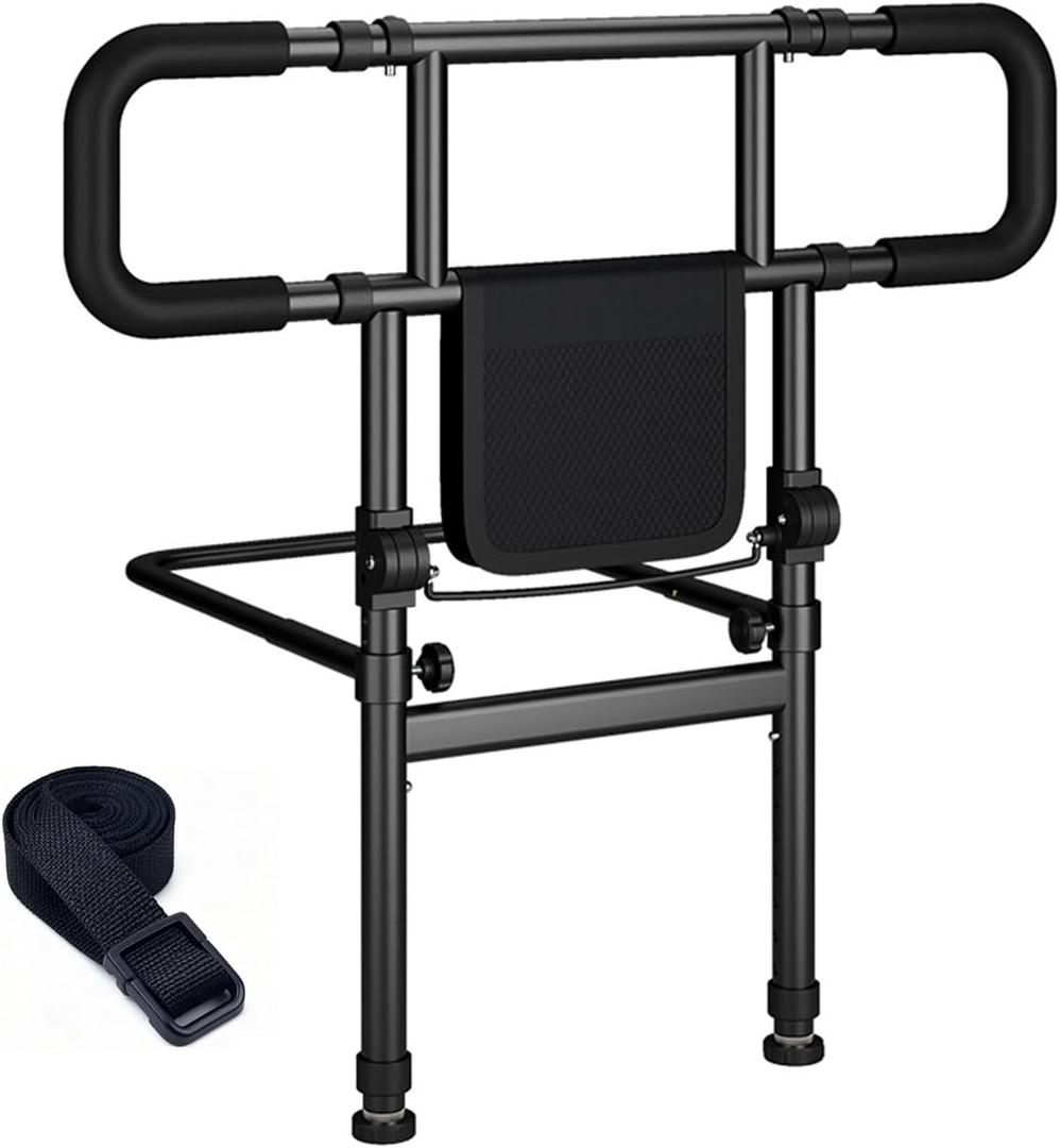 Verida Bed Rails Elderly Adults Safety, Rails Large Beds, Grab Bars. Uitable for Seniors, The Elderly, and Those with Mobility Issues, Foldable, Black