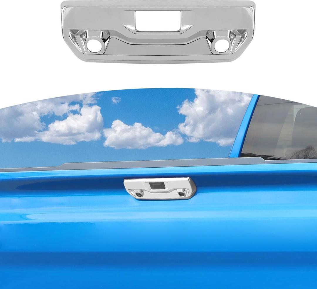 for Silverado Tailgate Handle Trim Cover Chrome for Chevrolet Silverado2019 Up for GMC Sierra 2019 Up Chrome Exterior Accessories