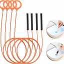 3 x 32 Inch Snake Hair Drain Clog Remover, Anti-Break Metal with Nylon Coating Drain Hair Removal Tool, Long Flexible Augers Cleaning Tools for Shower, Kitchen Bathtub, Bathroom, Toilet