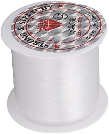 Pssopp 142 Yards Clear Nylon String, Wide Application Nylon Cord 0.2mm Crystal String Bead Cord for Craft Jewelry Making Necklace Bracelet