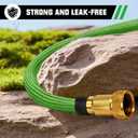 100FT Premium Garden Hose Ultra Lightweight Non Expanding Design 100 FT Watering Hose with 10 Function Nozzle, Kink & Tangle-Free, Leakproof & Pressure Resistant for Yard/Lawn/Camping (Green)
